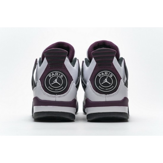 PSG x Air Jordan 4 White Purple