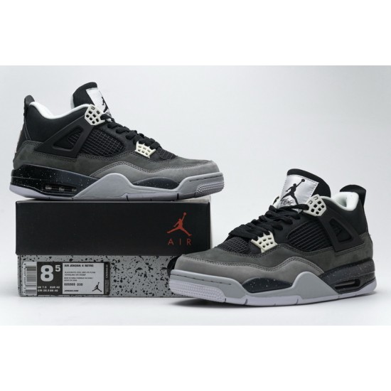 Men Air Jordan 4 Fear Pack Black