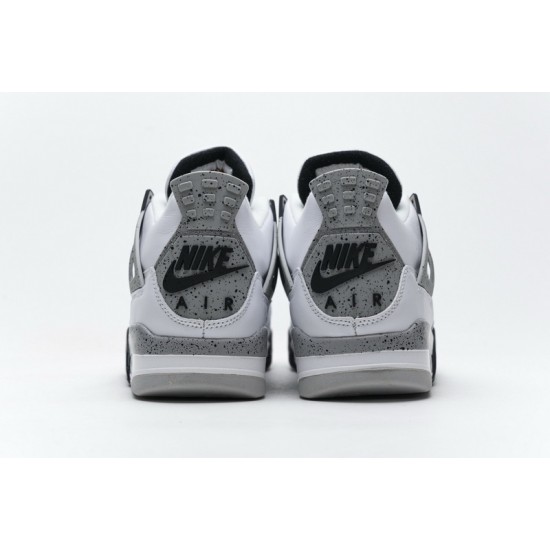 Men Air Jordan 4 White Cement