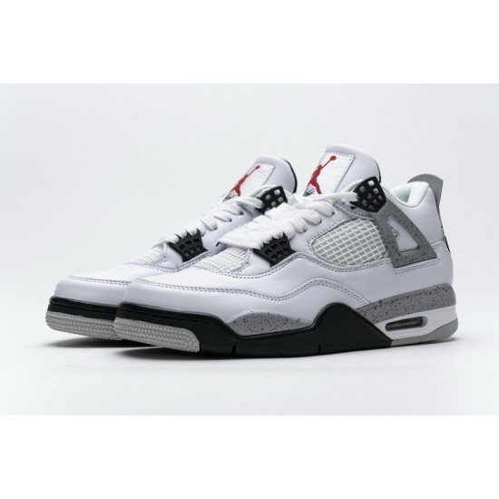 Men Air Jordan 4 White Cement