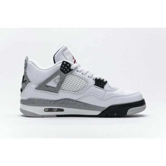 Men Air Jordan 4 White Cement