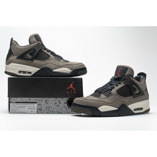 Men Travis Scott x Air Jordan 4 Brown