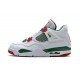 Men Air Jordan 4 White Green Red