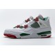 Men Air Jordan 4 White Green Red