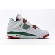 Men Air Jordan 4 White Green Red