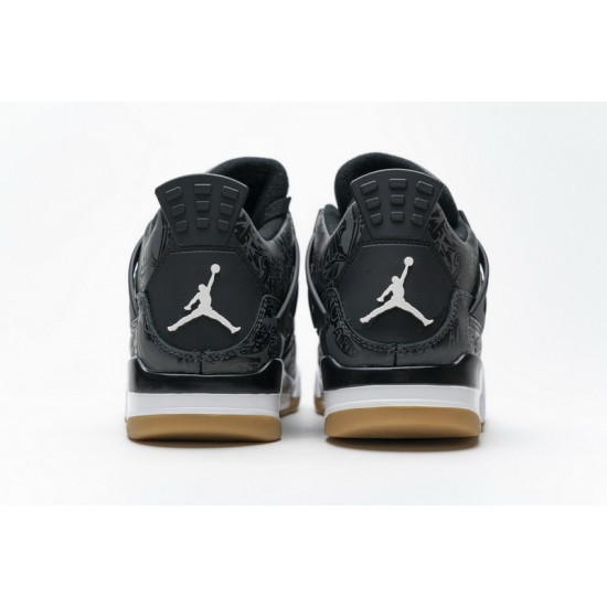 Men Air Jordan 4 Black Laser