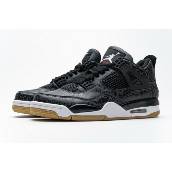 Men Air Jordan 4 Black Laser