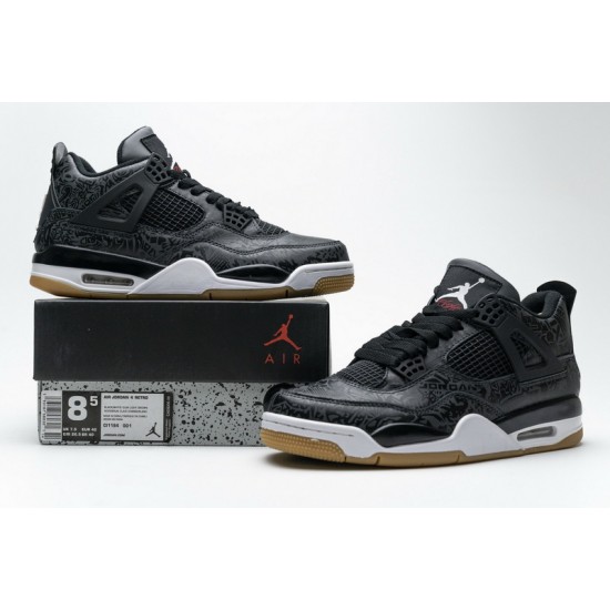 Men Air Jordan 4 Black Laser