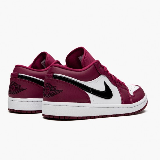 Women/Men Air Jordan 1 Retro Low Noble Red 553558-604 Jordan Shoes