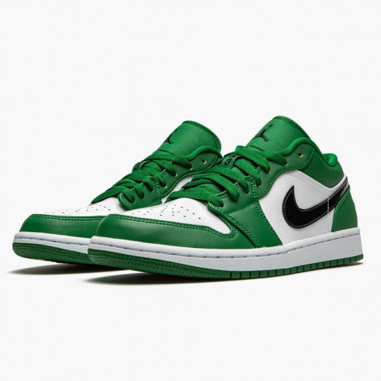 Women/Men Air Jordan 1 Retro Low Pine Green 553558-301 Jordan Shoes