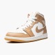 Women/Men Air Jordan 1 Mid Tan Gum 554724-271 Jordan Shoes