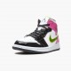 Men Air Jordan 1 Mid White Black Cyber Pink CZ9834-100 Jordan Shoes