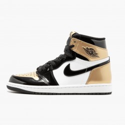 Women/Men Air Jordan 1 Retro Gold Toe 861428-007 Jordan Shoes