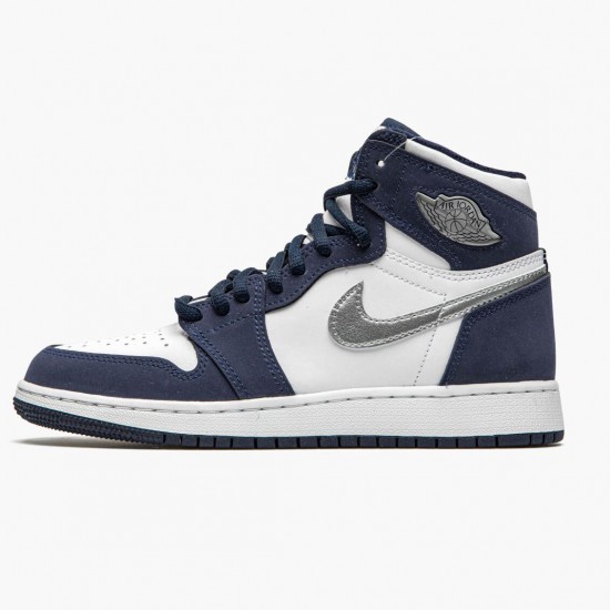 Women/Men Air Jordan 1 Retro High COJP Midnight Navy DC1788-100 Jordan Shoes