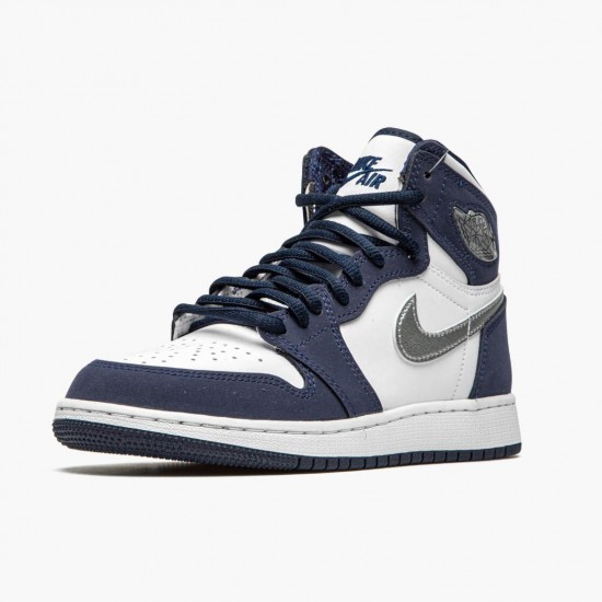 Women/Men Air Jordan 1 Retro High COJP Midnight Navy DC1788-100 Jordan Shoes