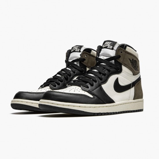 Women/Men Air Jordan 1 Retro High Dark Mocha 555088-105 Jordan Shoes