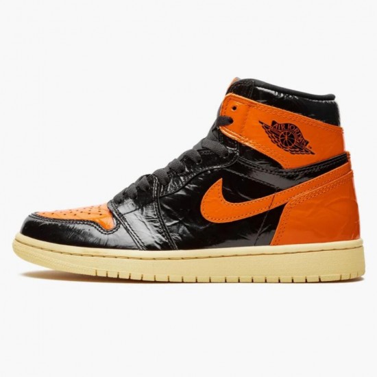 Men Air Jordan 1 Retro Shattered Backboard BlackPale Vanilla Starfish 555088-028 Jordan Shoes