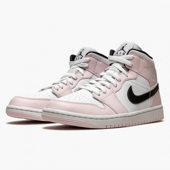 Womens Air Jordan 1 Mid Barely Rose BQ6472-500 Jordan Shoes