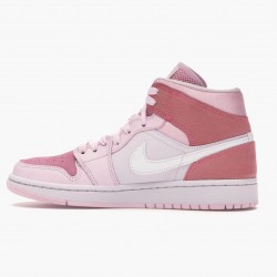 Womens Air Jordan 1 Mid Digital Pink CW5379-600 Jordan Shoes