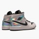 Women/Men Air Jordan 1 Mid Dirty Powder Iridescent Barely BQ6472-602 Jordan Shoes