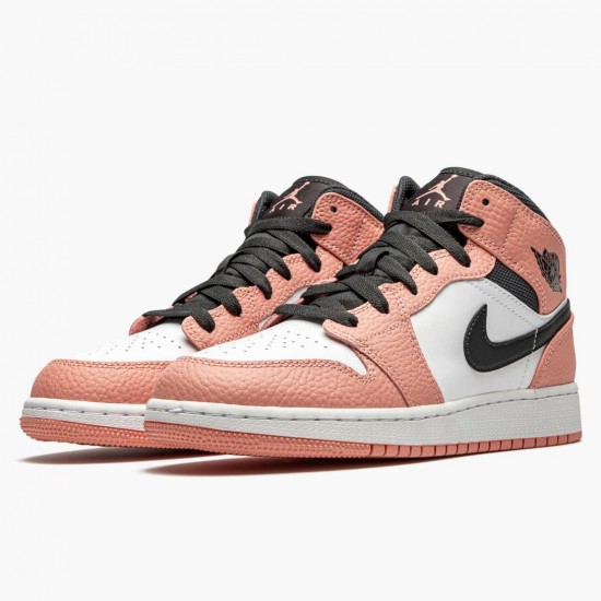 Men Air Jordan 1 Mid Pink Quartz 555112-603 Jordan Shoes