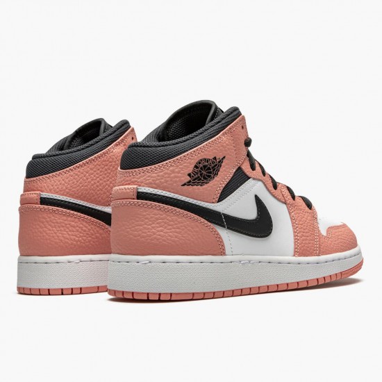 Men Air Jordan 1 Mid Pink Quartz 555112-603 Jordan Shoes