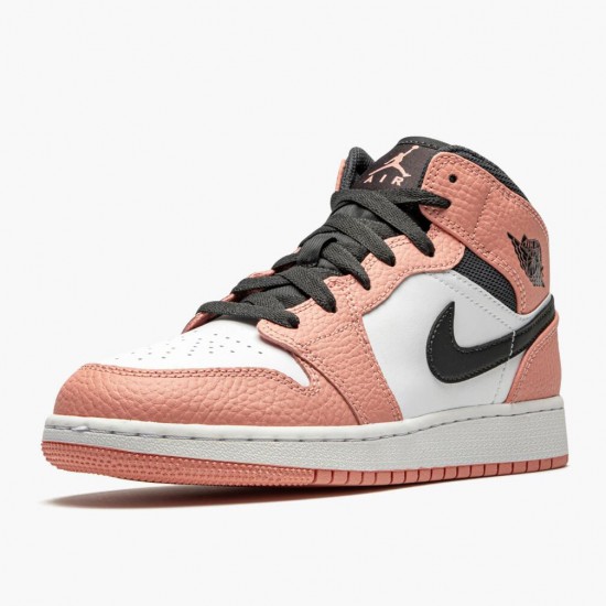 Men Air Jordan 1 Mid Pink Quartz 555112-603 Jordan Shoes