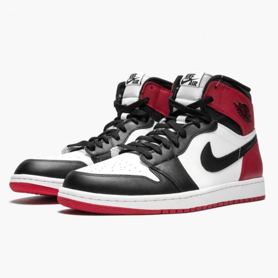 Men Air Jordan 1 Retro High Black Toe 555088-184 Jordan Shoes