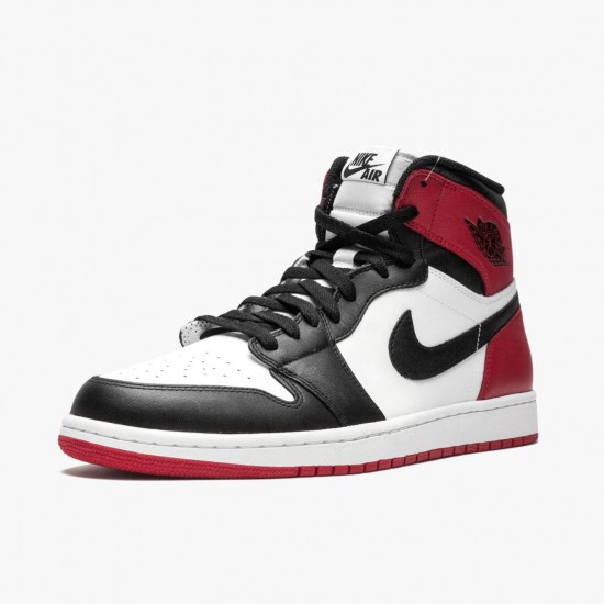 Men Air Jordan 1 Retro High Black Toe 555088-184 Jordan Shoes