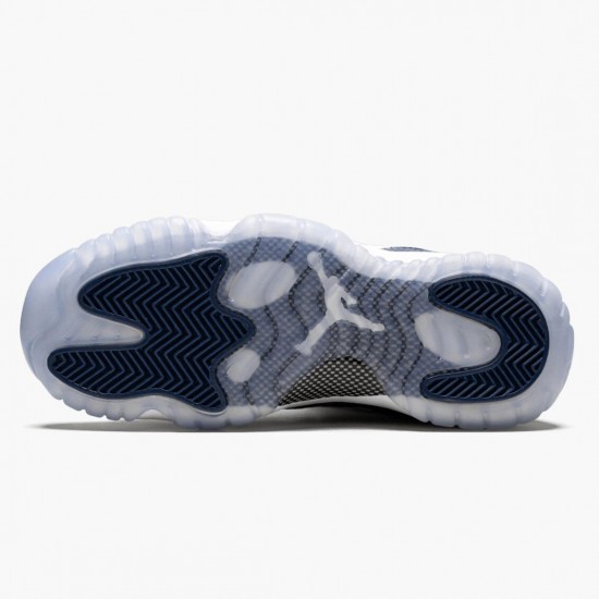 Men Air Jordan 11 Low Navy Snakeskin CD6847-102 Jordan Shoes