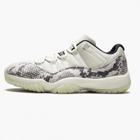 Women/Men Air Jordan 11 Retro Low Snake Light Bone CD6846-002 Jordan Shoes