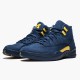 Men Air Jordan 12 Retro Michigan BQ3180-407 Jordan Shoes