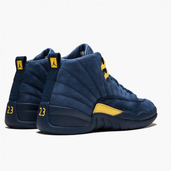 Men Air Jordan 12 Retro Michigan BQ3180-407 Jordan Shoes