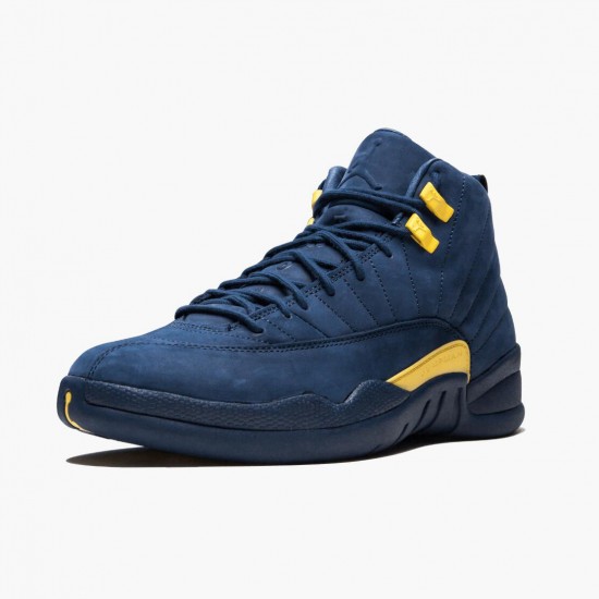 Men Air Jordan 12 Retro Michigan BQ3180-407 Jordan Shoes