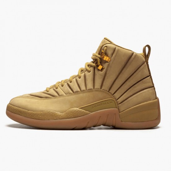 Men Air Jordan 12 Retro PSNY Wheat AA1233-700 Jordan Shoes