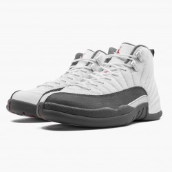 Men Air Jordan 12 Retro White Dark Grey 130690-160 Jordan Shoes