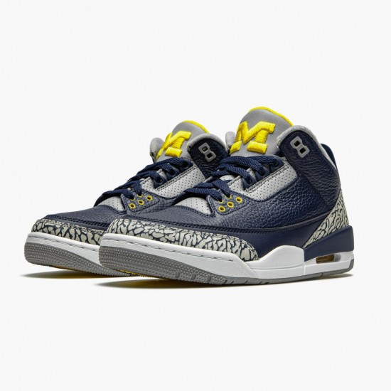 Men Air Jordan 3 Retro Michigan AJ3-820064 Jordan Shoes