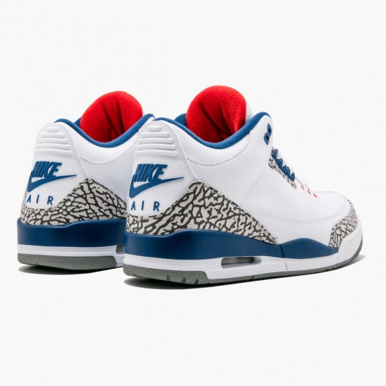 Men Air Jordan 3 Retro OG True Blue 854262-106 Jordan Shoes