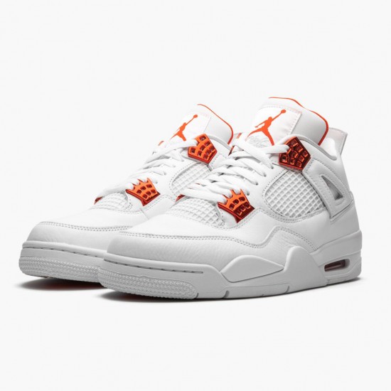 Women/Men Air Jordan 4 Retro Metallic Orange CT8527-118 Jordan Shoes