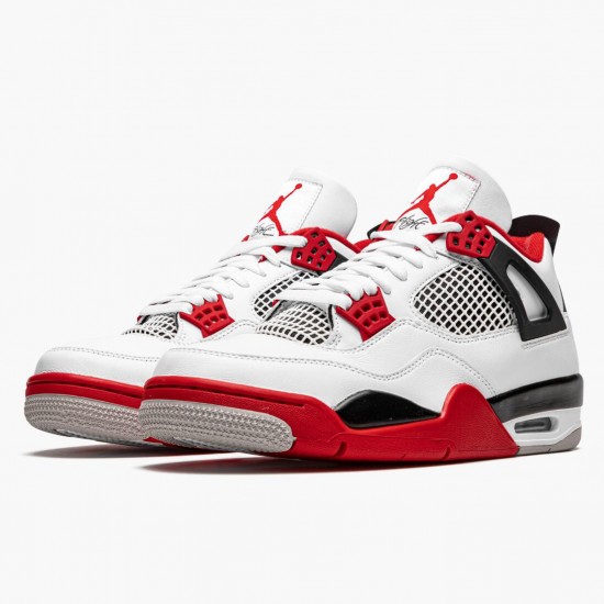 Men Air Jordan 4 Retro OG Fire Red 2020 DC7770-160 Jordan Shoes