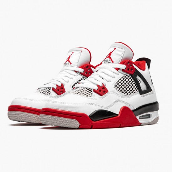 Men Air Jordan 4 Retro OG GS Fire Red 2020 408452-160 Jordan Shoes