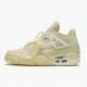 Women/Men Air Jordan 4 Retro Off-White Sail CV9388-100 Jordan Shoes