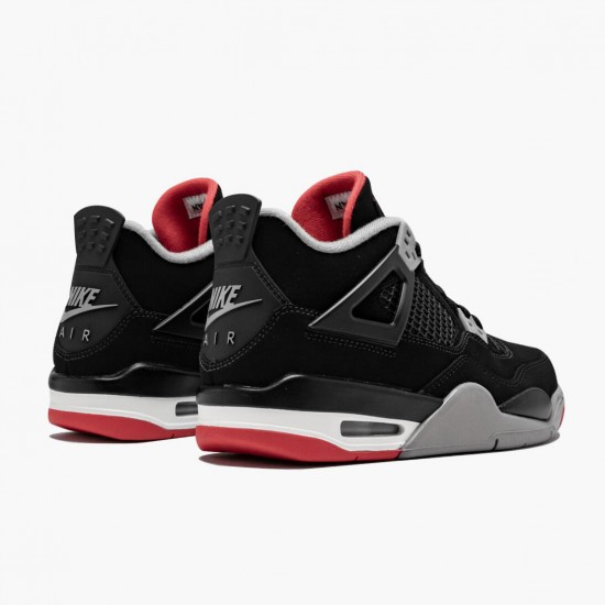 Men Air Jordan 4 Retro Bred 2019 Release 308497-060 Jordan Shoes