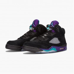 Women/Men Air Jordan 5 Retro Black Grape 136027-007 Jordan Shoes