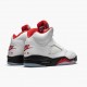 Men Air Jordan 5 Retro Fire Red Silver Tongue DA1911-102 Jordan Shoes