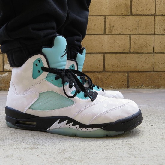 Women/Men Air Jordan Retro 5 Island Green CN2932-100 Jordan Shoes