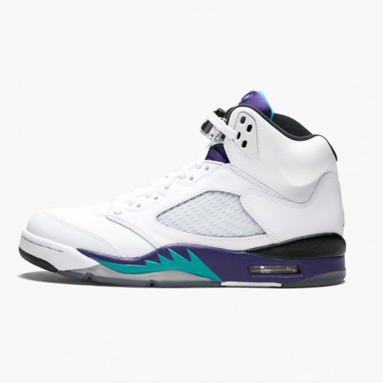 Men Air Jordan 5 Retro Grape 136027-108 Jordan Shoes