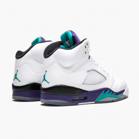 Men Air Jordan 5 Retro Grape 136027-108 Jordan Shoes