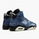 Women/Men Air Jordan 6 Retro Washed Denim 384664-060 Jordan Shoes