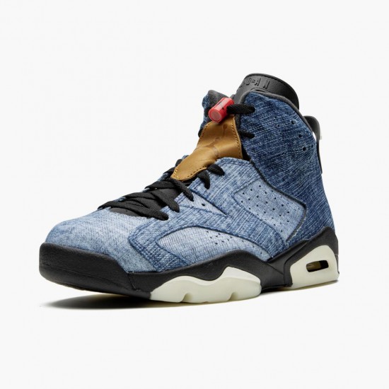 Women/Men Air Jordan 6 Retro Washed Denim 384664-060 Jordan Shoes